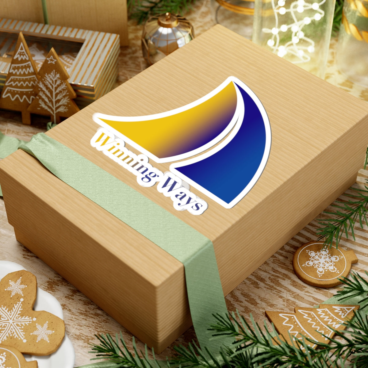 Logo Cut Stickers, Nautical Gift, Laptop Decal, Water Bottle Sticker, Motivation Decor, Winning Ways Design