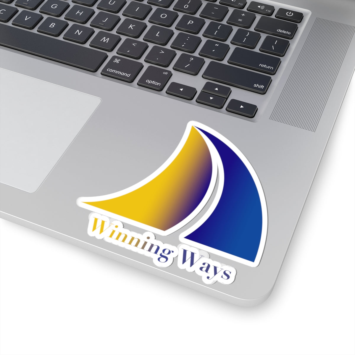 Logo Cut Stickers, Nautical Gift, Laptop Decal, Water Bottle Sticker, Motivation Decor, Winning Ways Design